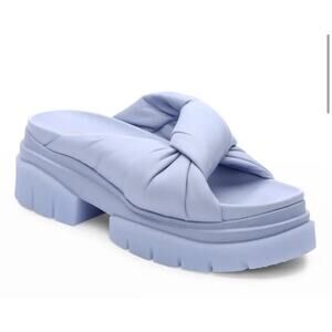 ASH Blue periwinkle Shilo Leather Slide Sandals size 37/ US 7